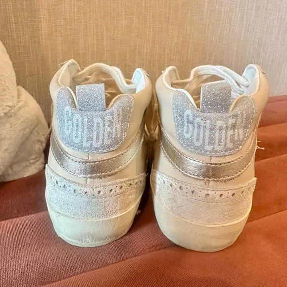 Golden Goose Cream High-Top Sneakers with Star - Picture 7 of 11